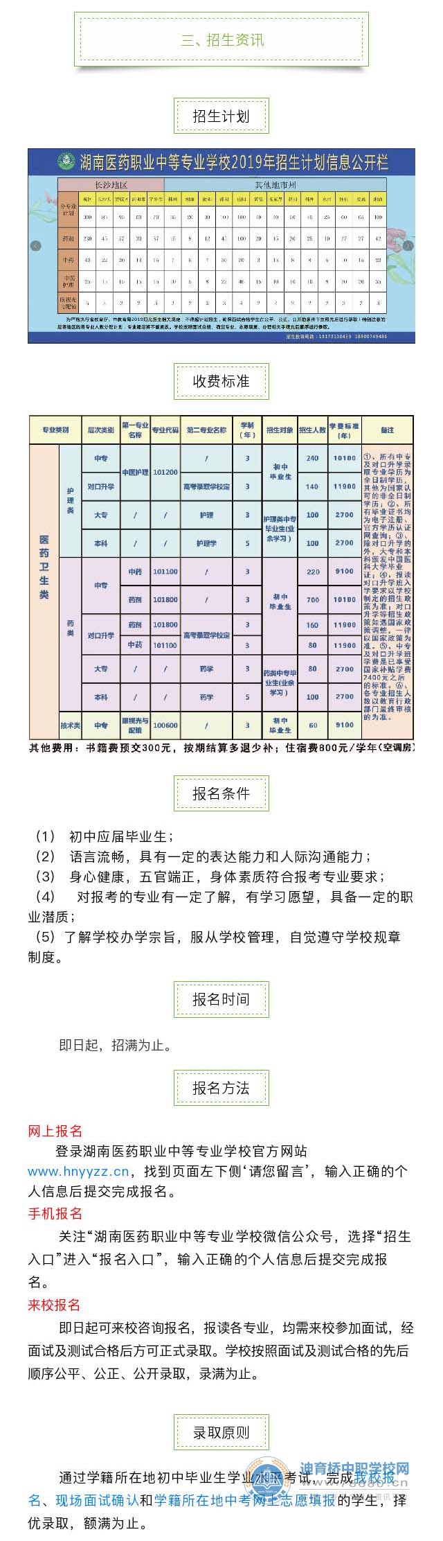  湖南醫藥職業中等專業學校2019年招生簡章 