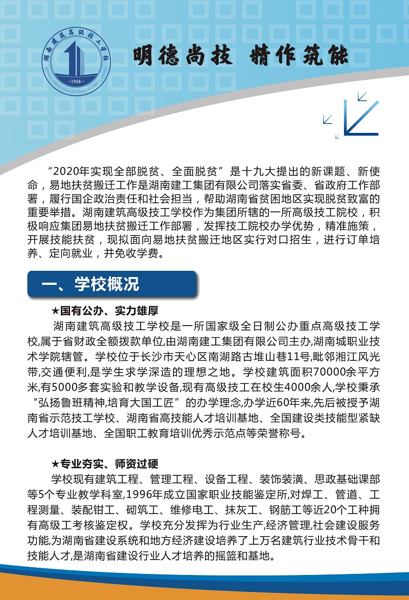  湖南建筑高級技工學校2019年招生簡章 
