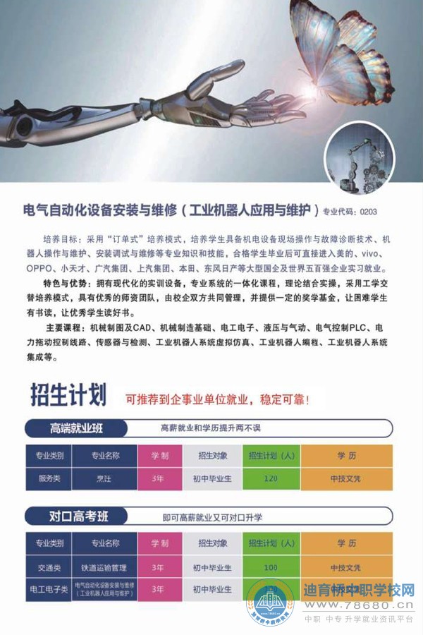  湖南中專職高學校-迪育橋職校網