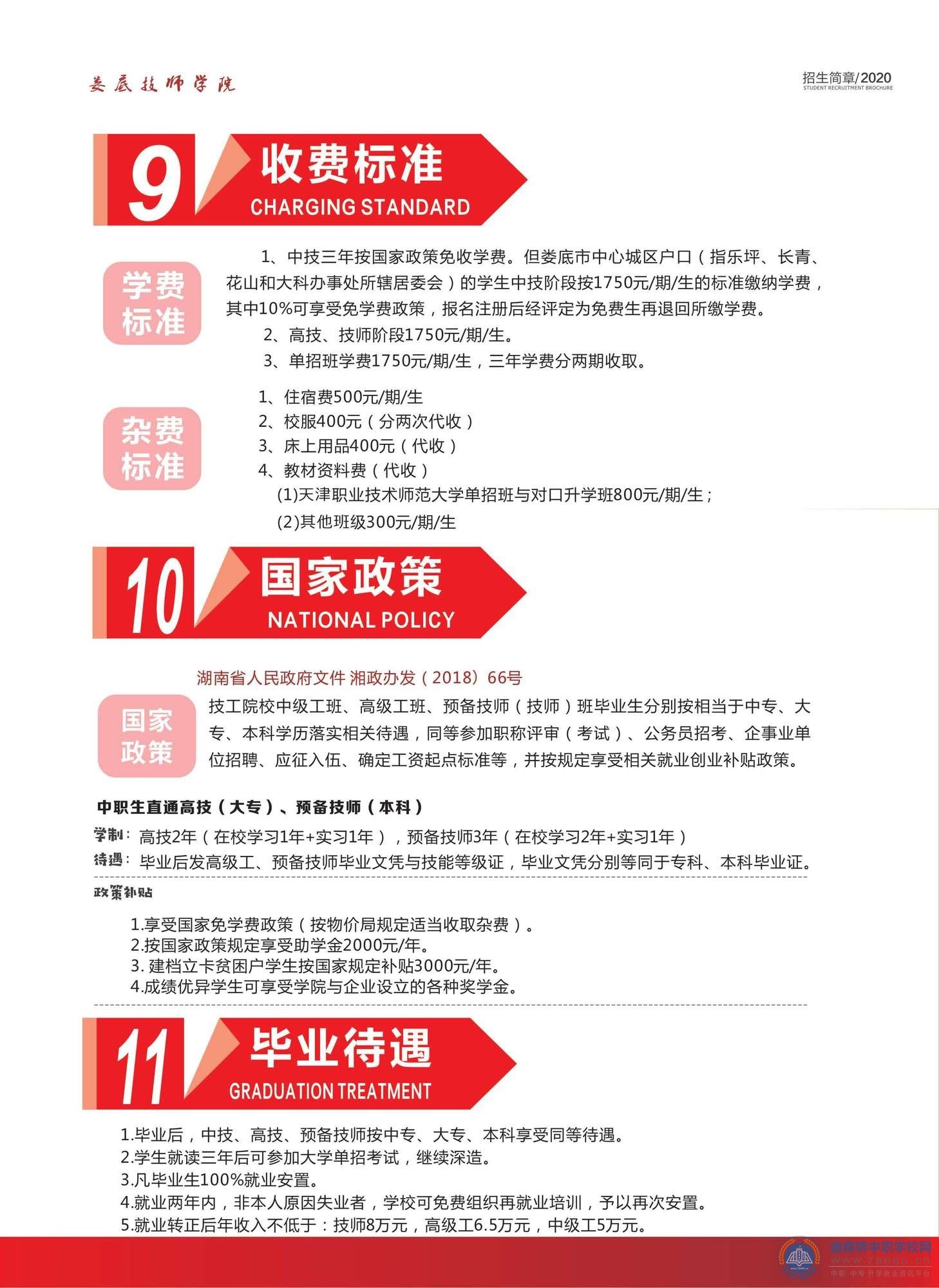 婁底技師學院2020年招生簡章