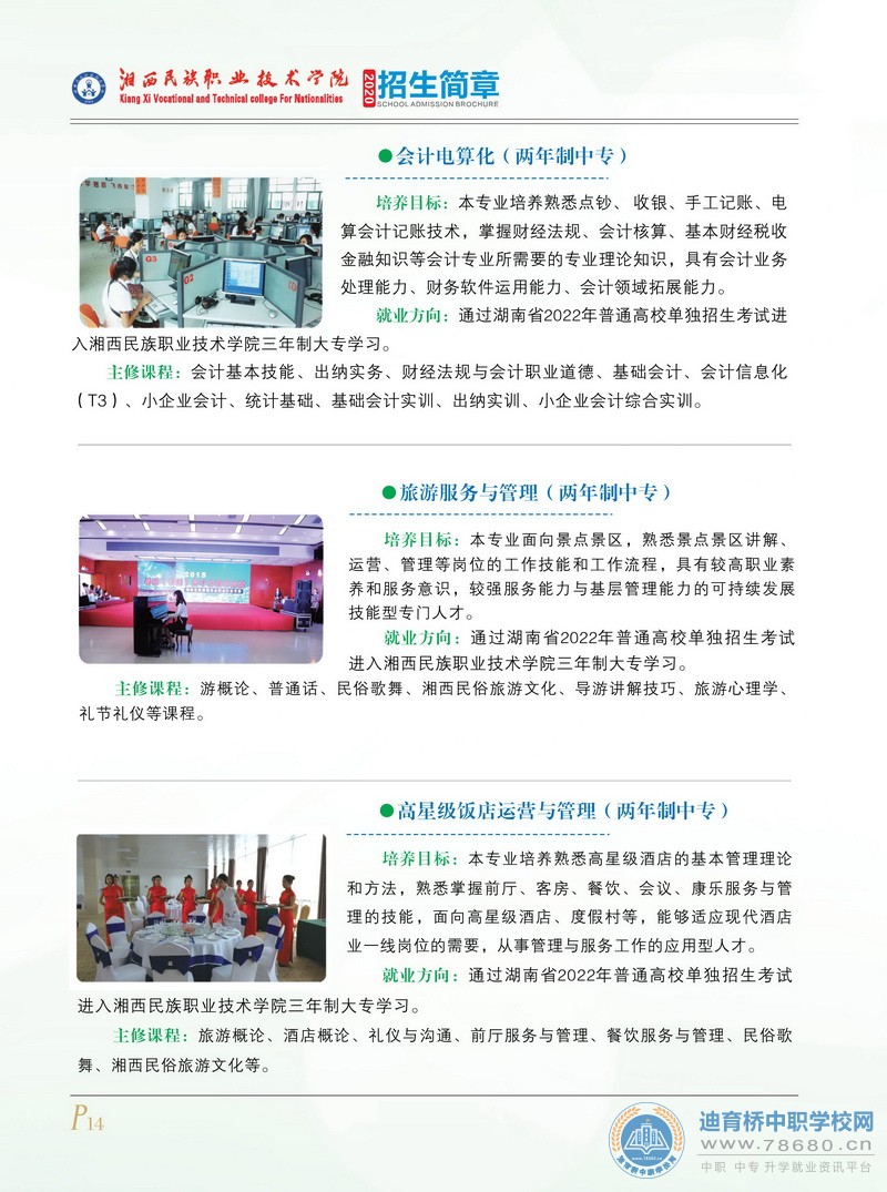 湘西民族職業技術學院2020年初中起點招生簡章