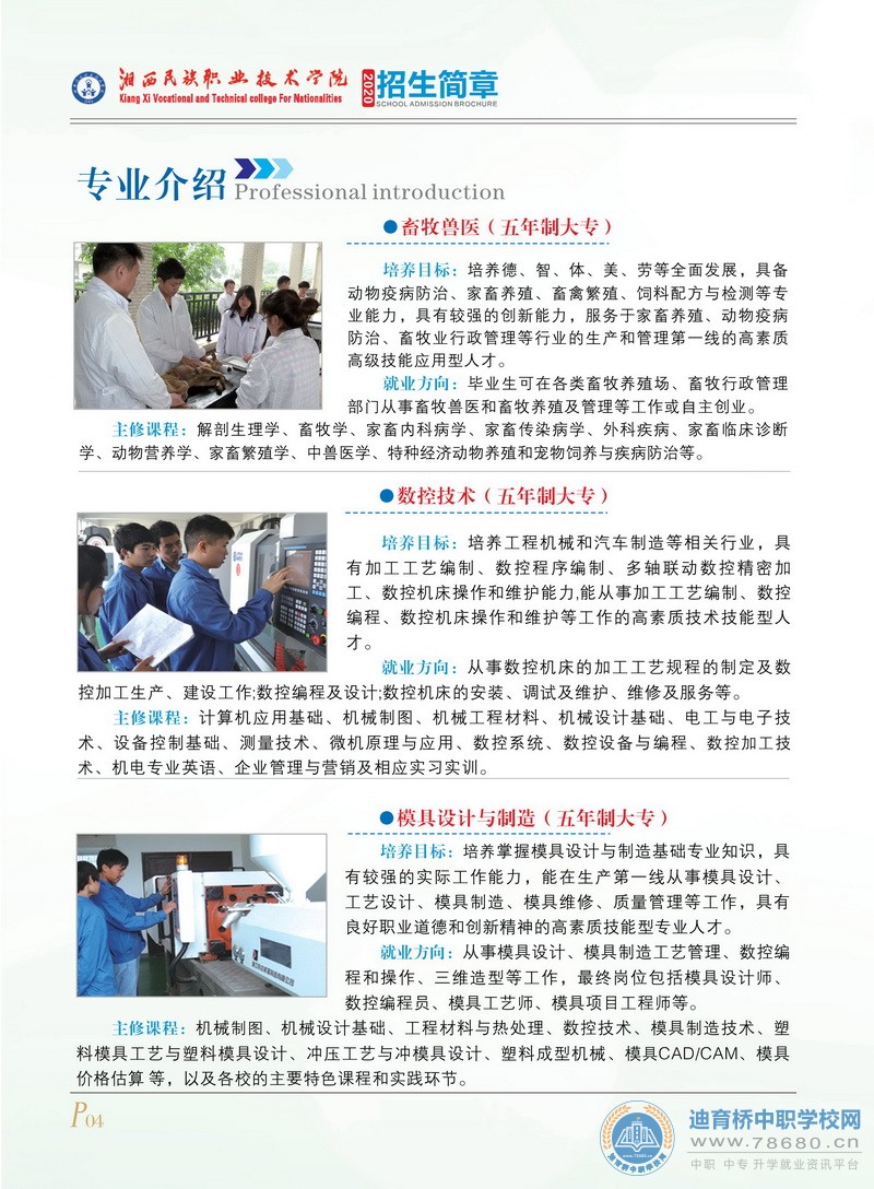 湘西民族職業技術學院2020年初中起點招生簡章