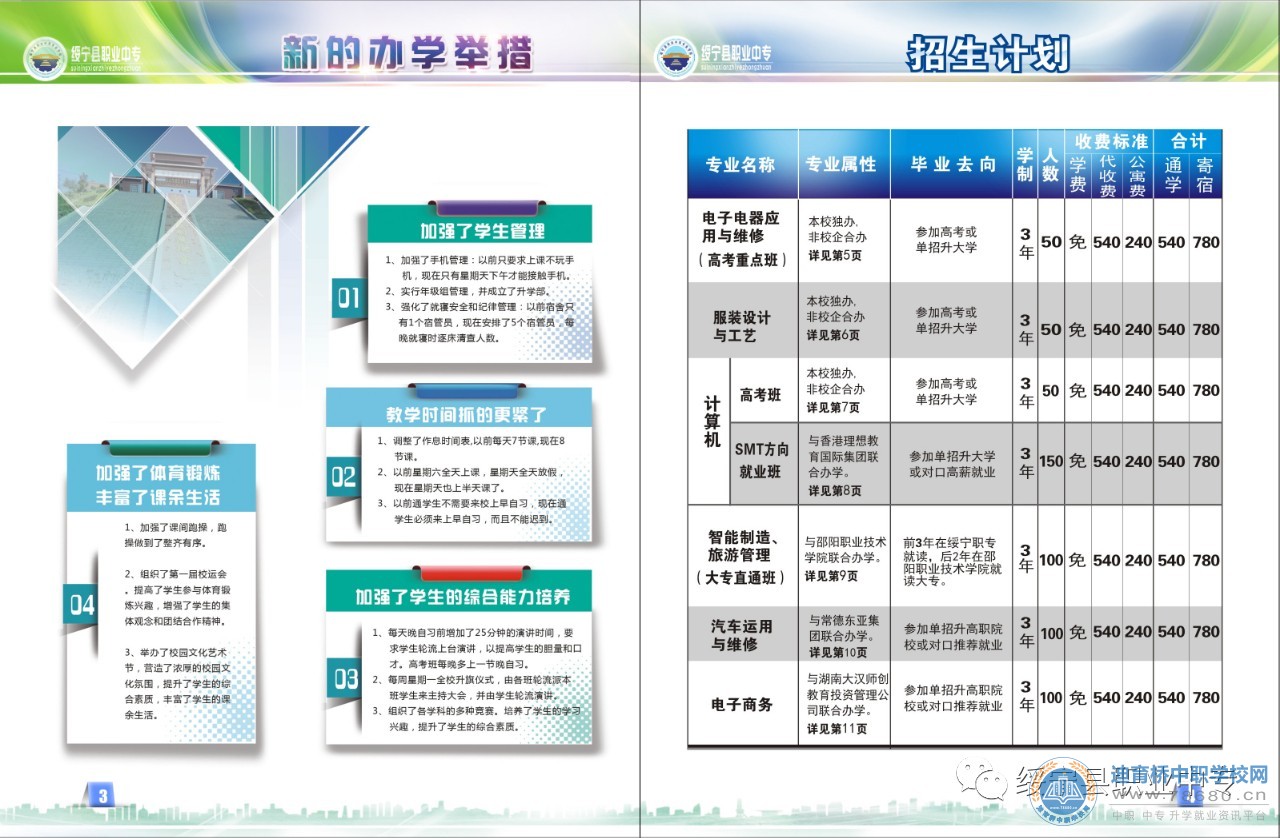 綏寧縣職業中等專業學校2021年招生簡章