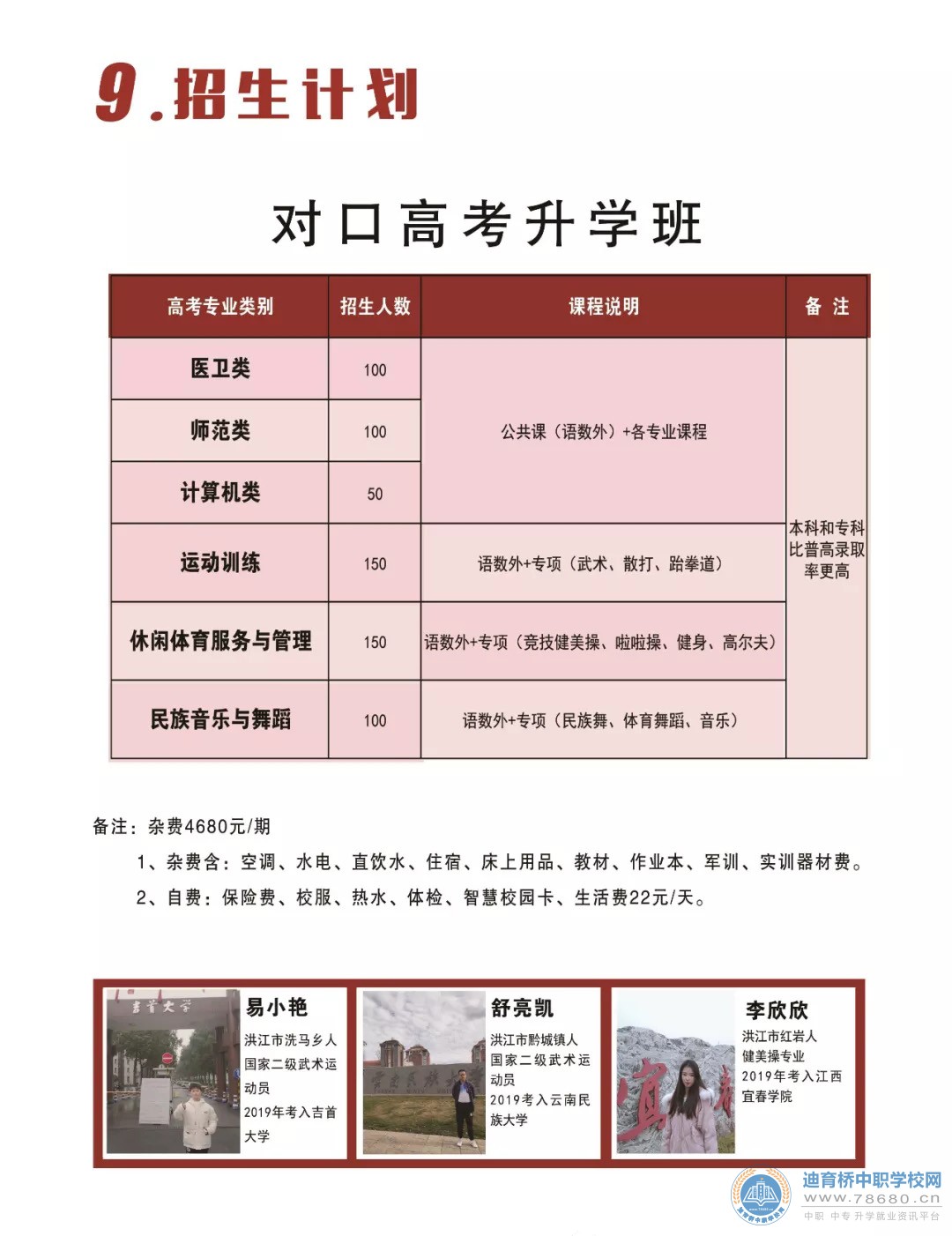懷化市精武體育藝術職業學校2021年招生簡章