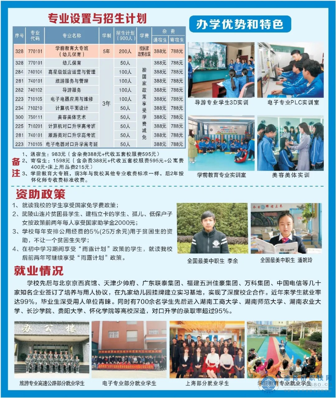 懷化市旅游學校2021年招生簡章