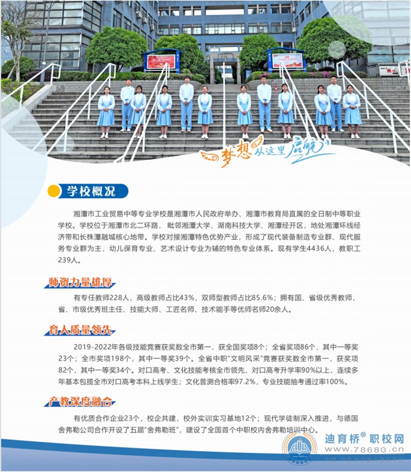 湘潭市工業貿易中等專業學校2023年招生簡章