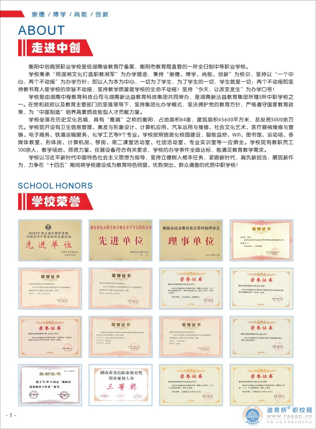 衡陽中創商貿職業學校2024年招生簡章
